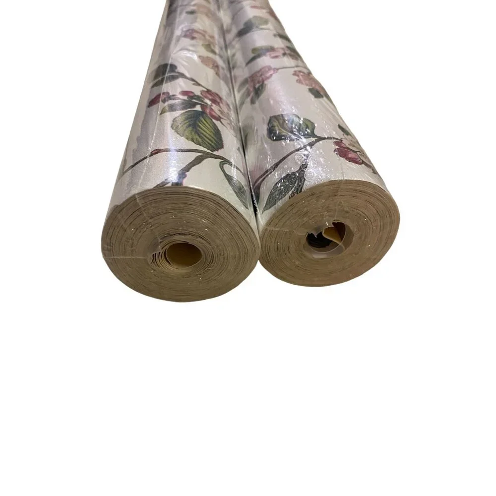 Imperial Wallpaper Rolls Set of 2 NEW Sealed Floral Vinyl